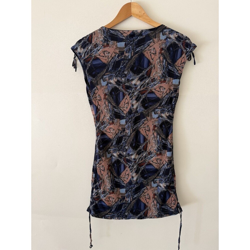 Vivienne Tam Dress Womens Size Small Mesh Abstract Ruched - Picture 3 of 9